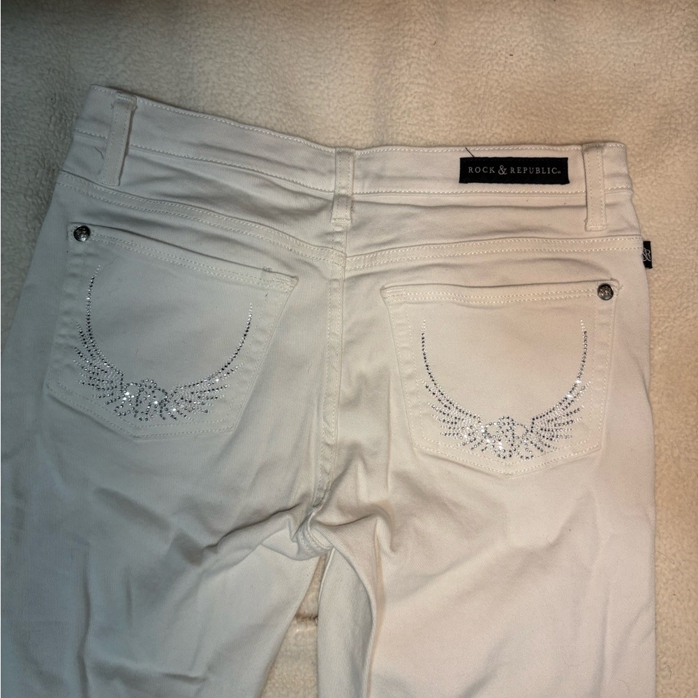 Rock & Republic White Embellished Jeggings